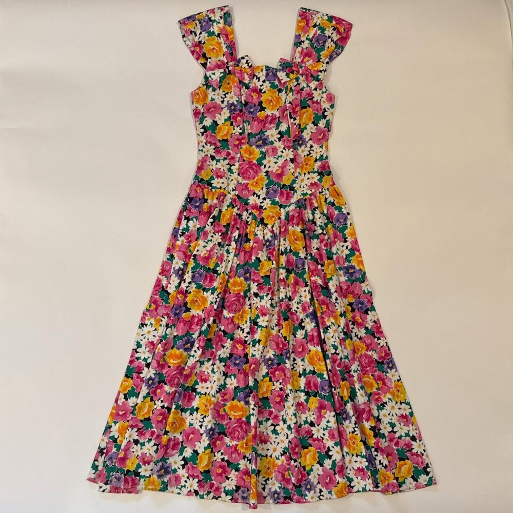 Vintage Paquette Too Floral Party Dress ☆